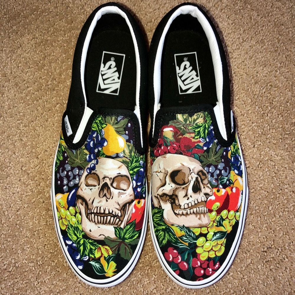 Slip-on Skull and Fruits VANS Unisex New